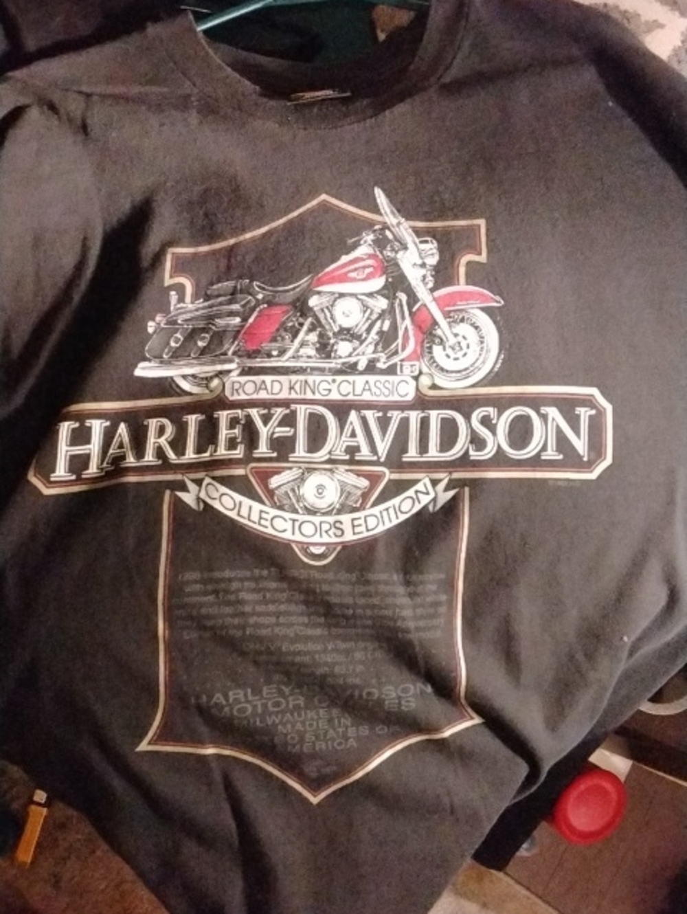 Harley-Davidson Black Graphic Road King Collector Tee Cool Springs Tennesse
